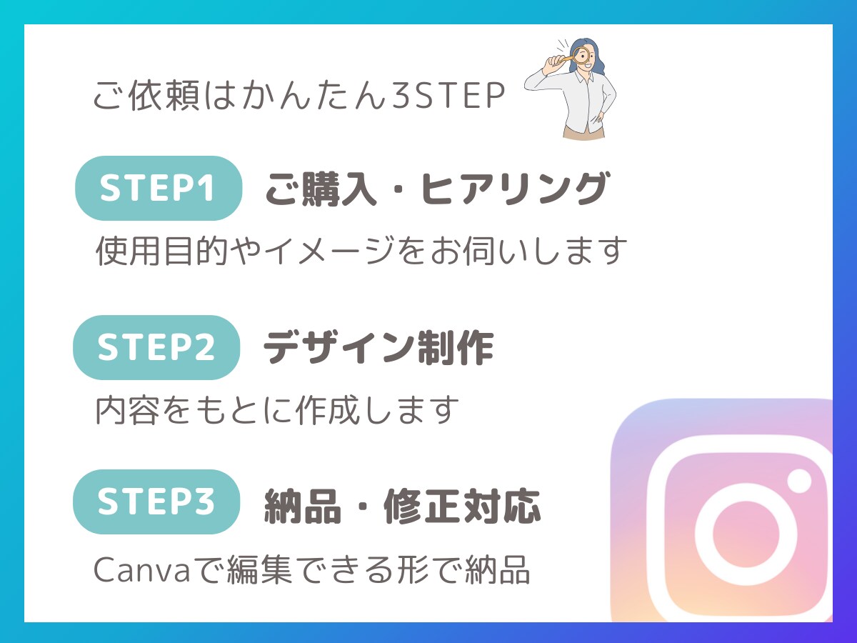 canvaで編集できるインスタ用バナー作ります Canva納品で自分で編集・使い回せます イメージ4