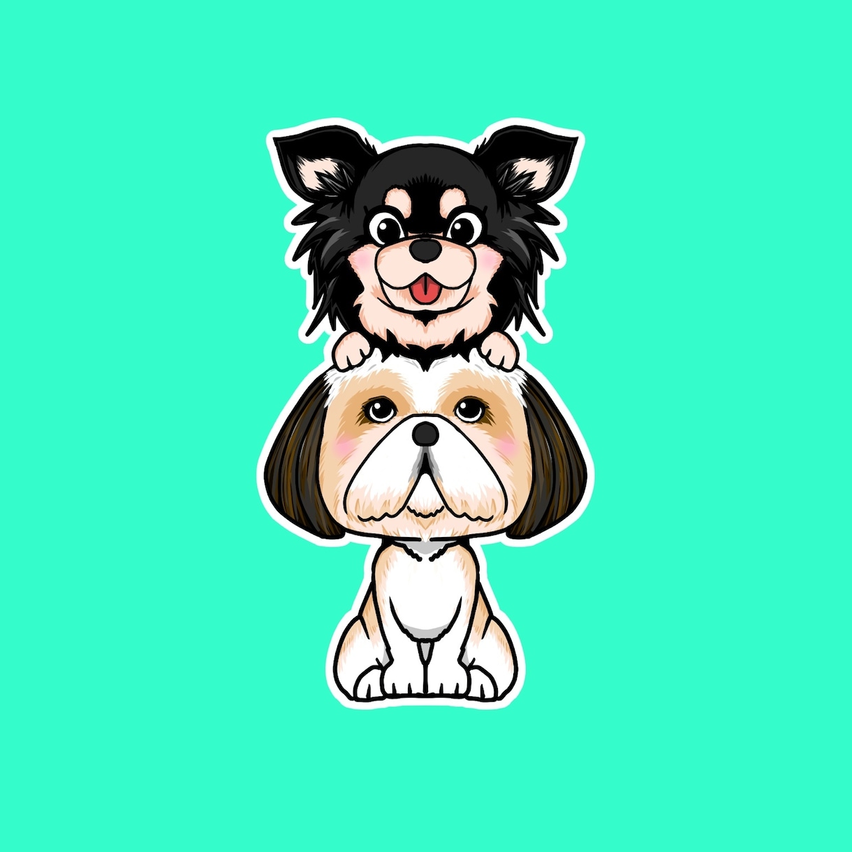 好きな動物やかわいいペットのSNSアイコン描きます 服を着せたり小物をつけたりかわいく描きます！修正回数無制限 イメージ2
