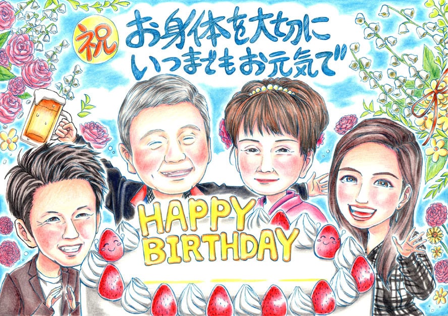 手書き☆記念やお祝い、プレゼント等の似顔絵描きます 似顔絵を記念、お祝い、ウェディング、プレゼントにいかがですか イメージ10
