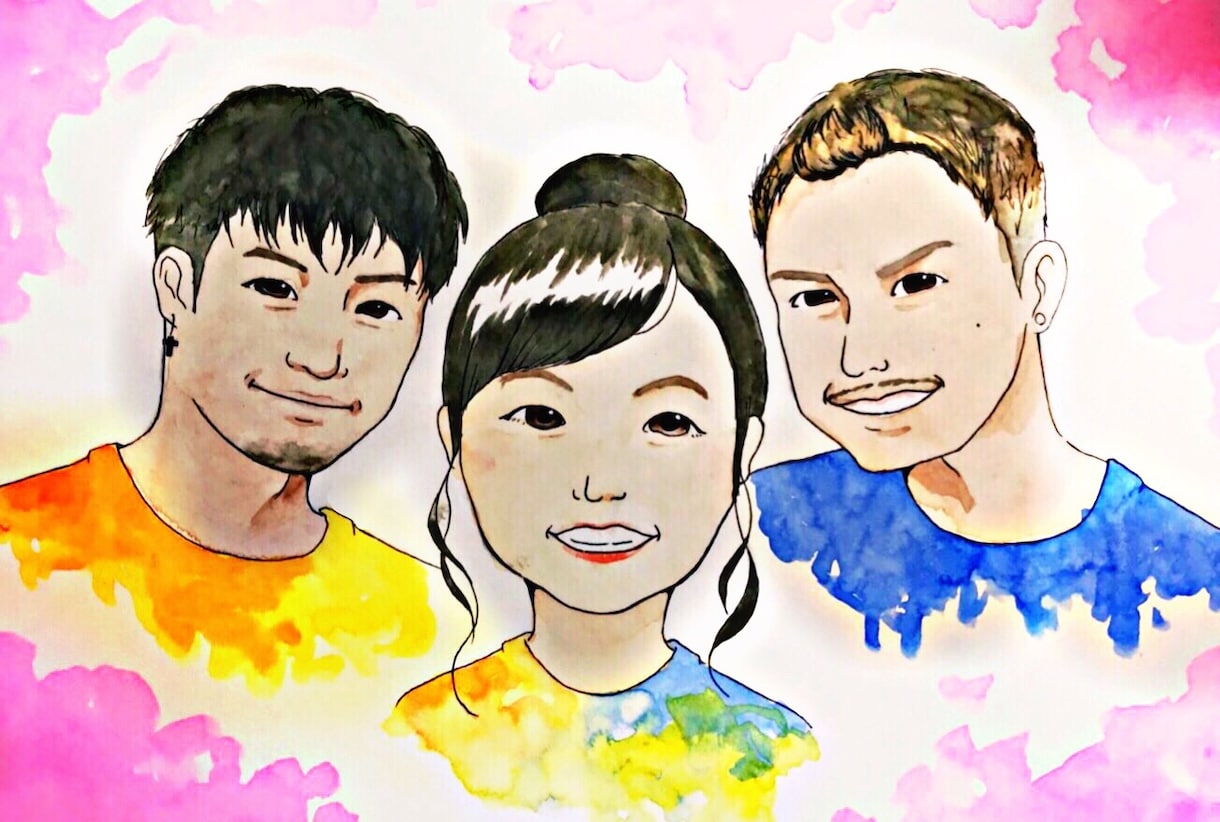 お写真を参考に❁似顔絵描きます 大好きなあの人と夢のツーショット♡ イメージ2