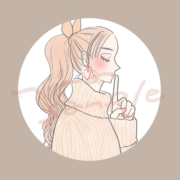ふんわり大人かわいい♡アイコンイラスト描きます ♡小物やポーズ無料♡迅速＆丁寧に！ イメージ3