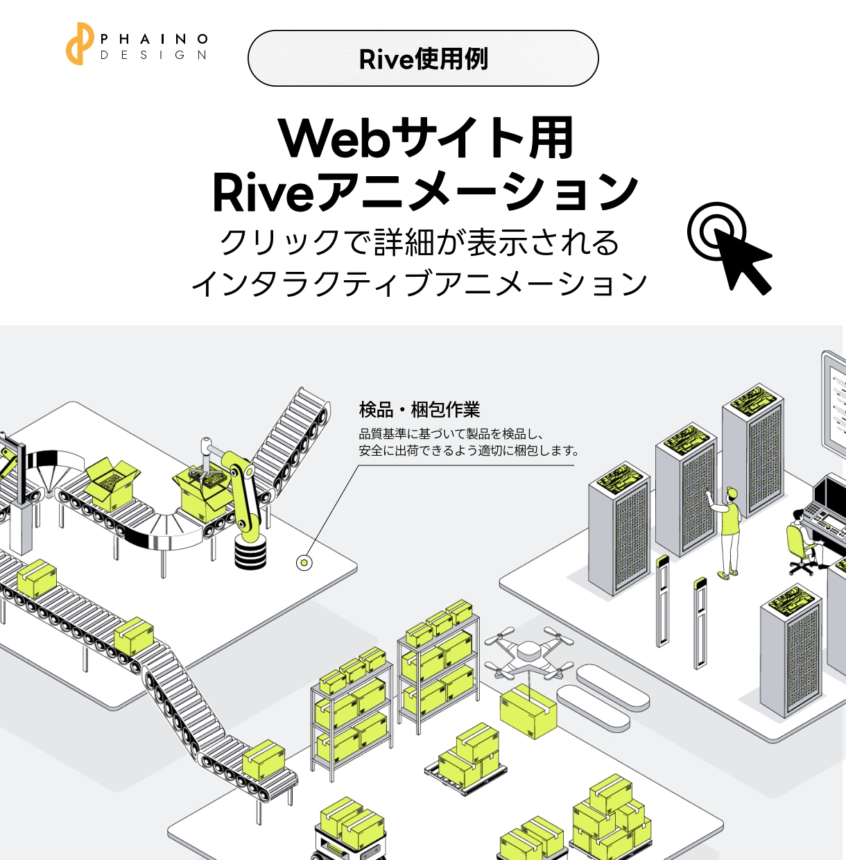 Riveインタラクティブアニメーションを制作します 触って動かせる＆軽量なモーショングラフィックスでリッチに表現 イメージ4