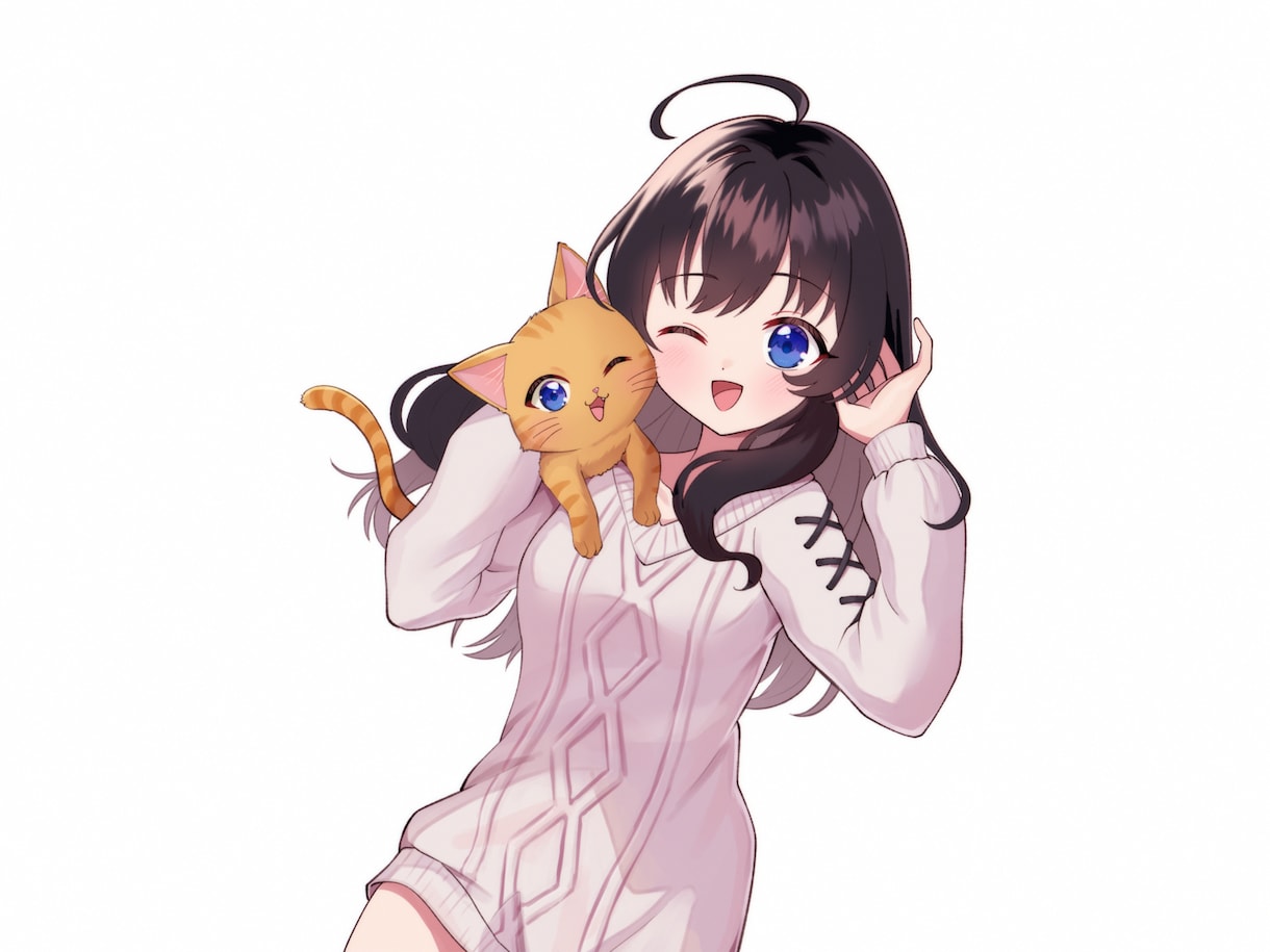 アニメ塗りのかわいいイラストお描きします 商用利用込み！全身イラストでも6000円 イメージ5