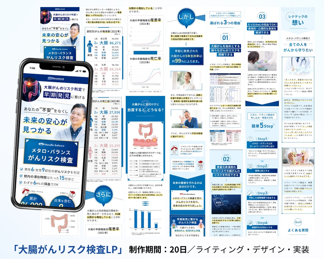 医療広告ガイドライン対応◎医療系のLPを制作します 医療広告/景表法対応◎【原稿作成・デザイン・実装】すべて対応 イメージ3