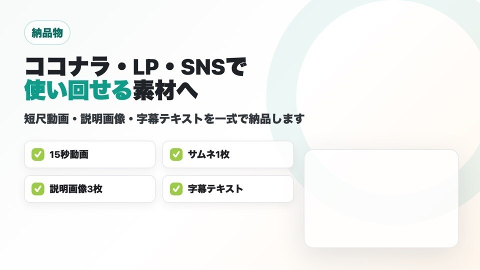 サービス内容が伝わるPR素材を作ります URLから動画・説明画像・短文まで作ります イメージ3
