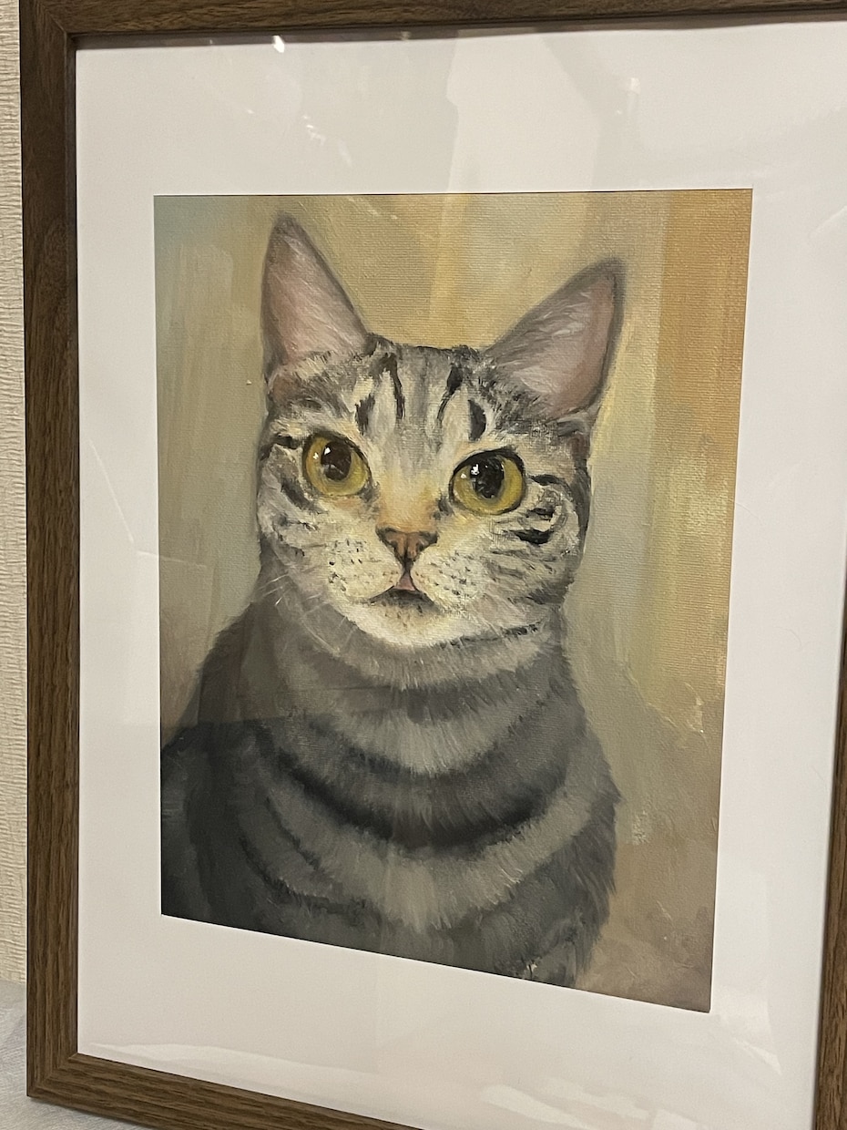 ペットの油絵をキャンバスに描きます 大切なご家族の一瞬を、油絵で残しませんか？F3/F4 イメージ2
