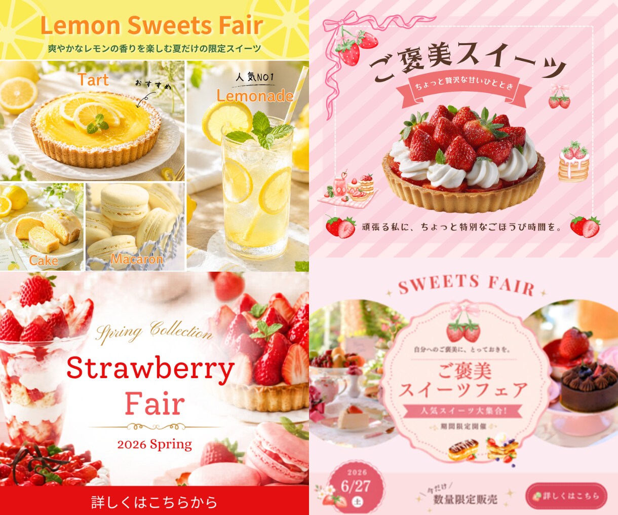 女性向けの大人可愛いバナー・ヘッター作成します 修正無制限！まずはお気軽にご相談ください イメージ3