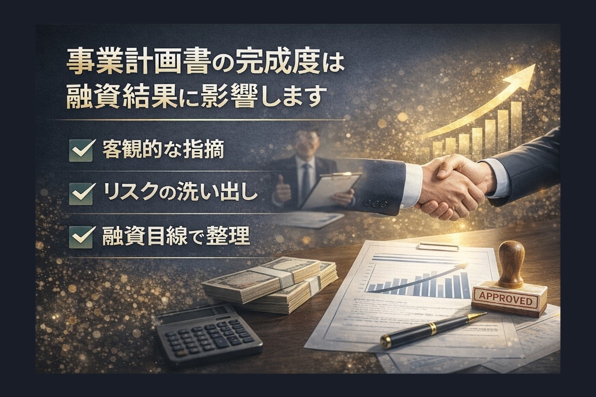日本政策金融公庫の事業計画書を整えます 審査目線で弱点と面談対策を整理します！ イメージ5
