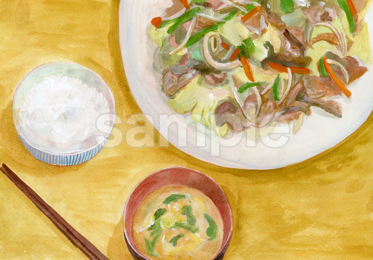 絵本のワンシーンのような食べ物イラスト描きます 飲食店のメニュー表やPOP、本の挿絵などに イメージ2
