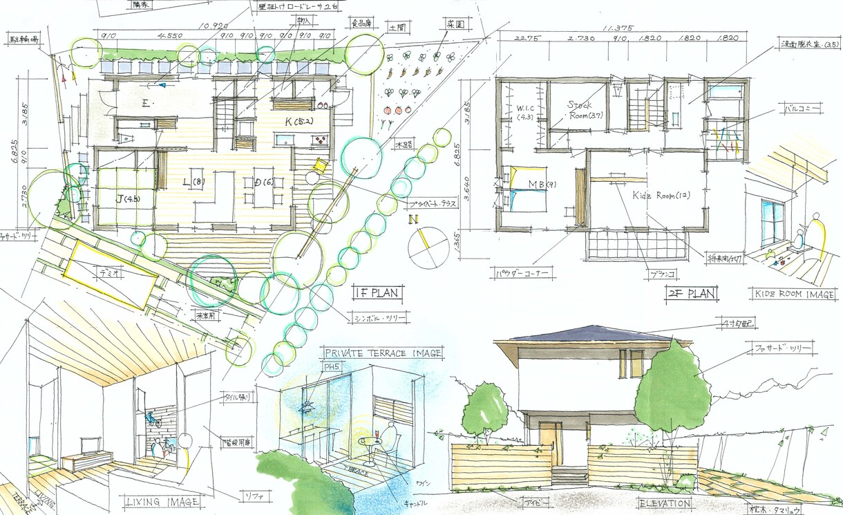 現役一級建築士がこだわりプランをご提案いたします 手書きでのプラン作成、外観イメージを作成いたします！ イメージ2