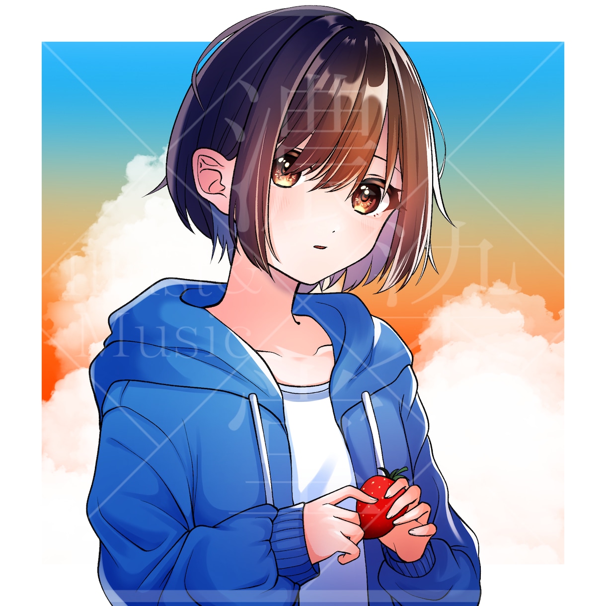 SNS用のアイコンを描きます アニメ調のほっこりする絵柄であなたのキャラクターを描きます！ イメージ1