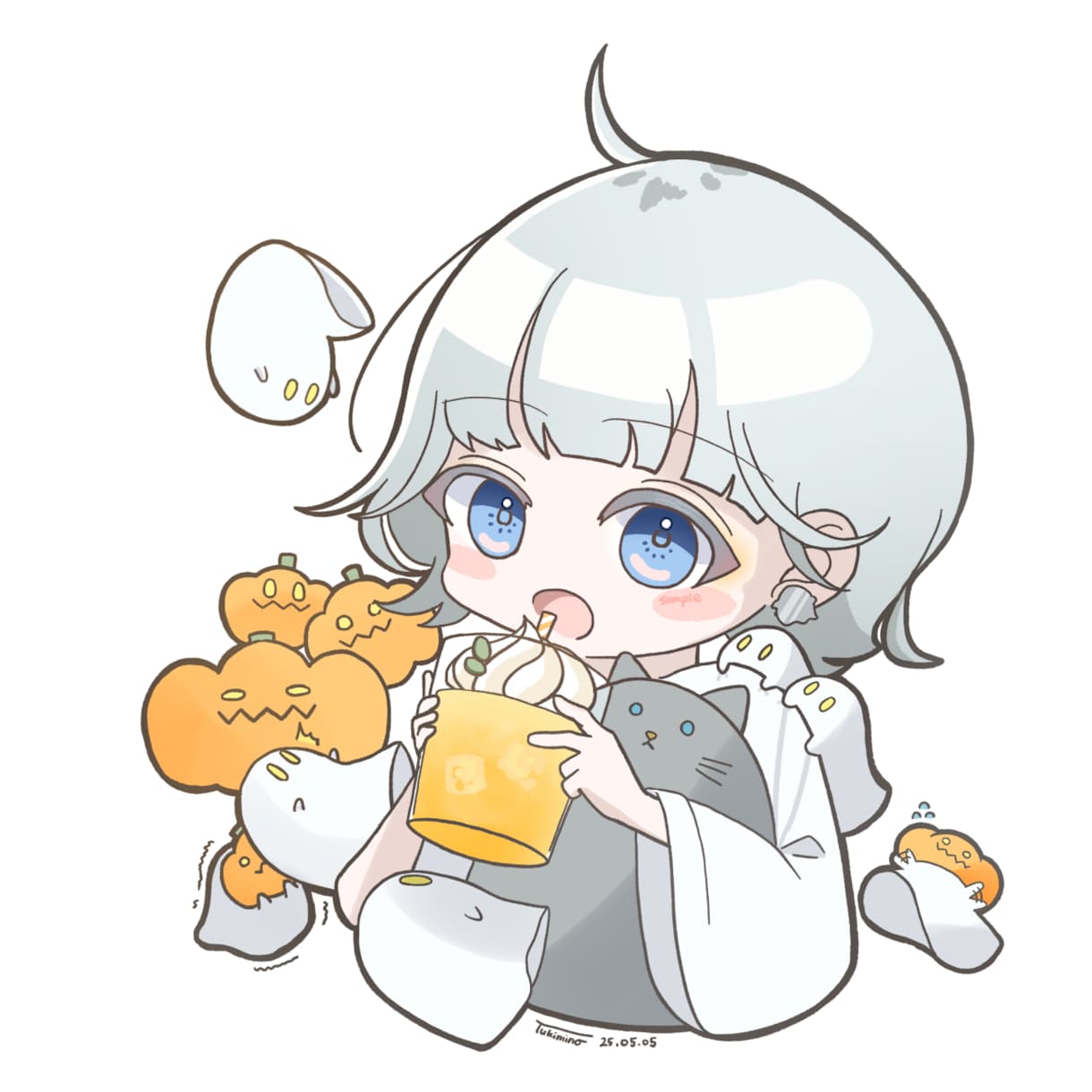 キュートでまんまるおめめのちびキャラ描きます バストアップから全身までキュートなちびキャラを描きます！ イメージ4
