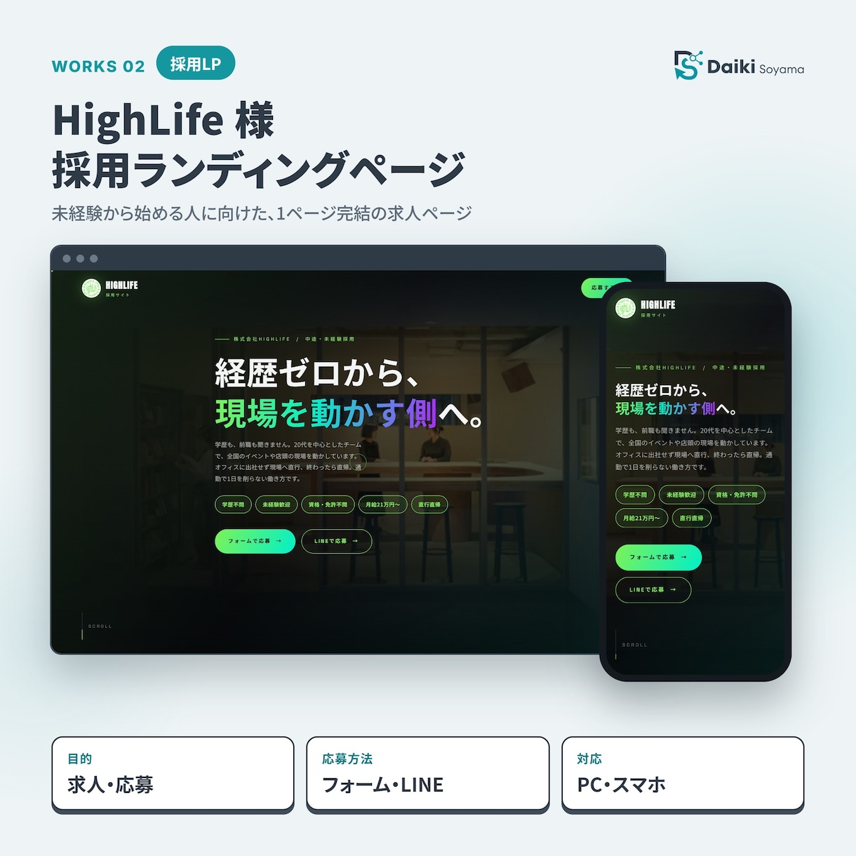 AI×プロ設計で、早く・手ごろにLPを制作します 個人事業主・小さなお店向け。構成から一緒に作ります イメージ3