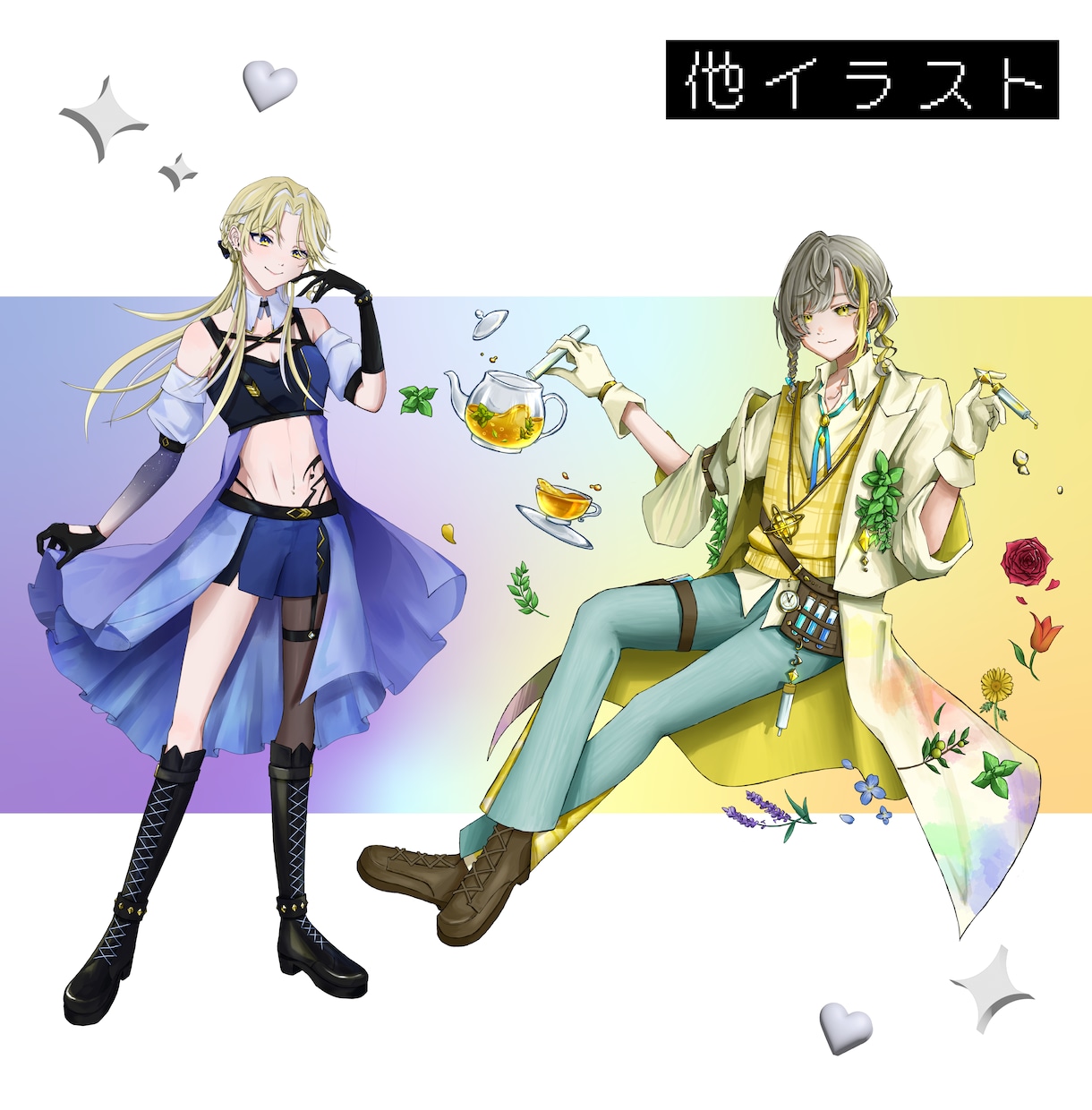 立ち絵イラスト制作承ります ゲーム/TRPG等にどうぞ！簡易アニメーション対応可能です イメージ5