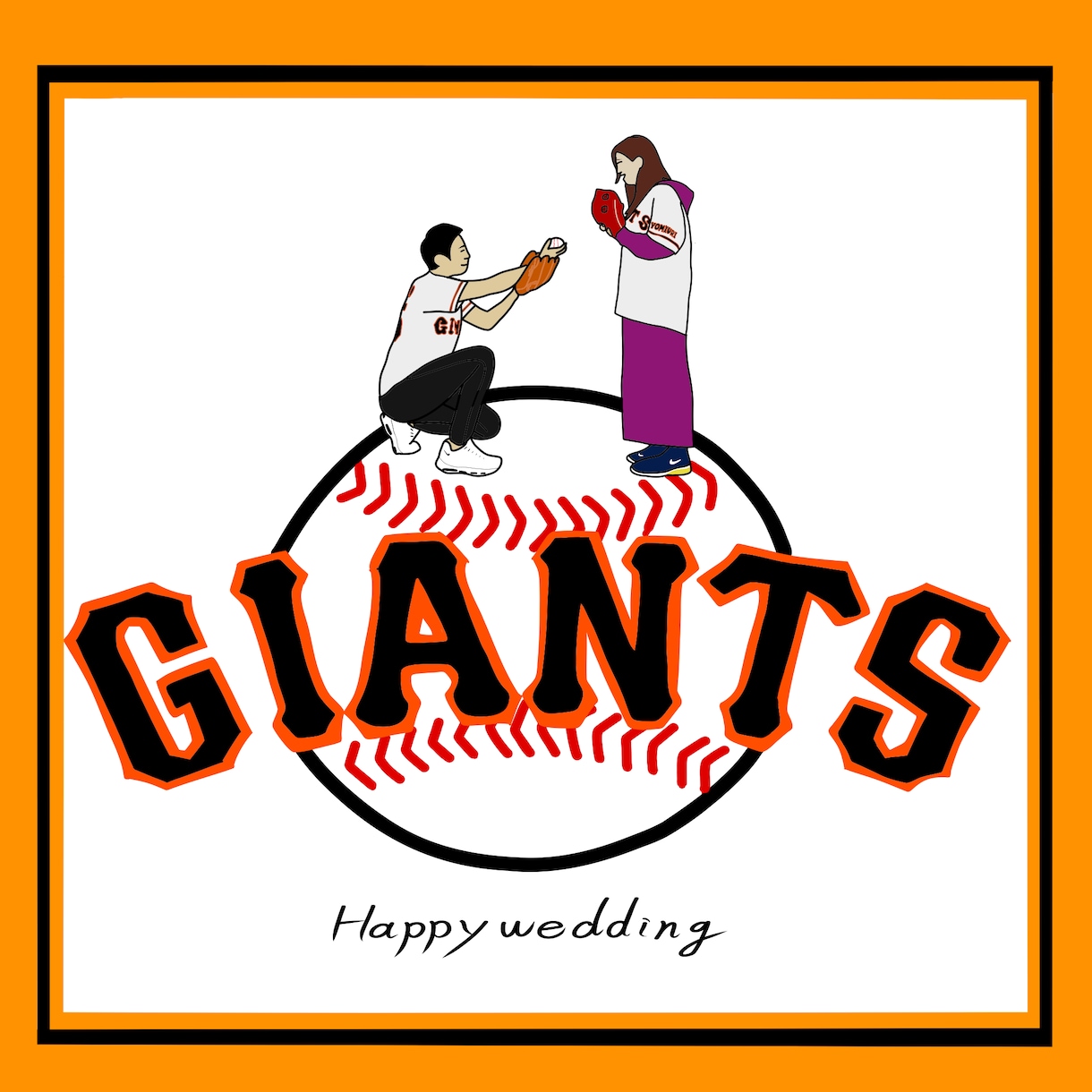 結婚祝いにウェディングイラスト制作します 写真立てに飾れ、プレゼントに最適なウェディングイラスト！！ イメージ3