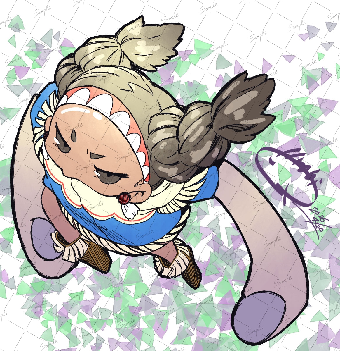 限定価格！スーパーデフォルメイラスト制作します グッズ・配信用・細部の描き込み・ダイナミックな構図が得意です イメージ5