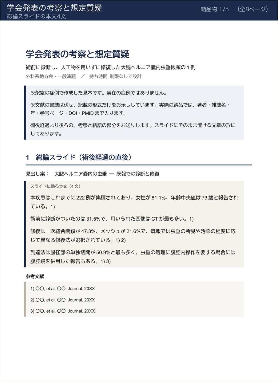 学会発表の考察と想定質疑を組み立てます 考察で何を言うかを、文献を読んで決めます イメージ4