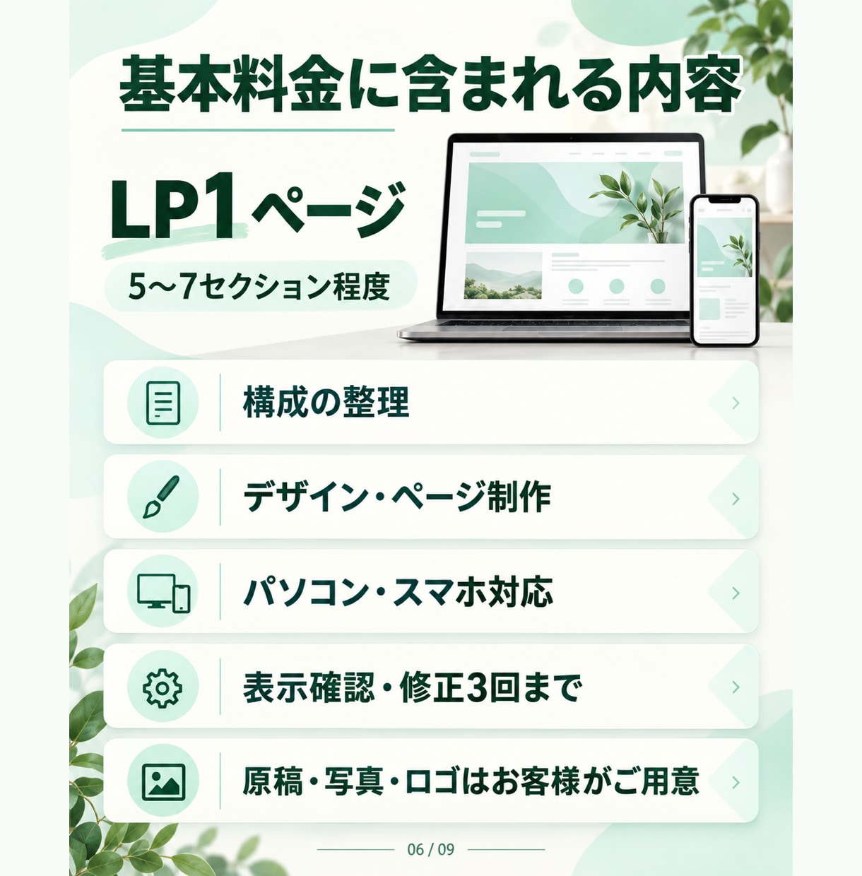 商品の魅力が伝わるLPを制作します 魅力を整理し、問い合わせ・申し込みを案内するLPへ イメージ6