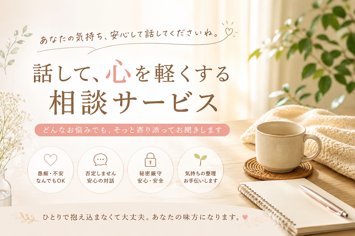 お話し、相談事なんでもききます 喋り相手がほしい方や相談相手が欲しい方！ イメージ1