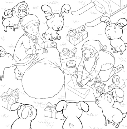 シンプルな人物の、ぬり絵用イラスト描きます シンプルなこの世界を、あなた色に染めて下さい♪ イメージ5