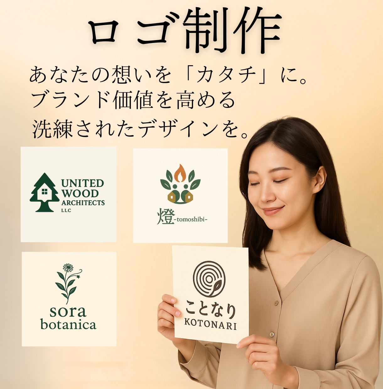 想いをカタチにするロゴを丁寧に制作致します 理念や想いを大切に、印象に残るデザインを！ イメージ1