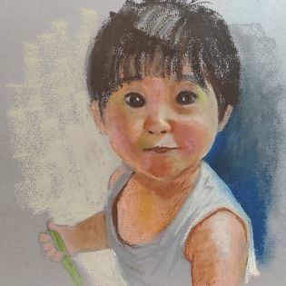 商用OK★ちょっと変わったクレヨンの似顔絵描きます 商用OK☆彡他と違ったクレヨンの似顔絵はいかがですか？ イメージ1