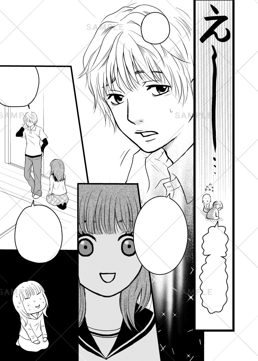 自作ネームがある方専門！作画〜清書仕上げ代行します プロ経験あり◆女性・少女漫画風に執筆！個人・同人誌向き◎ イメージ4