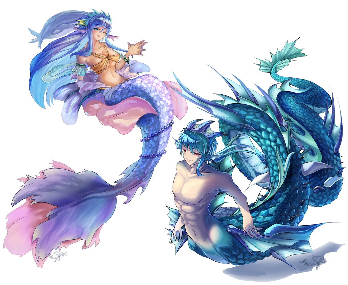 修正何度でも　厚塗り調でイラスト作成します 人間キャラ・モンスター娘系・人外系・獣人系ご希望に沿います イメージ2