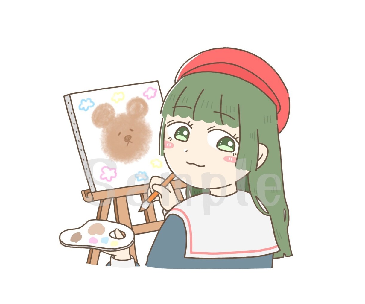 即対応◎ゆるくてかわいい癒しのアイコン描きます 商用OK＊温かみのあるほっこりタッチで制作します イメージ9