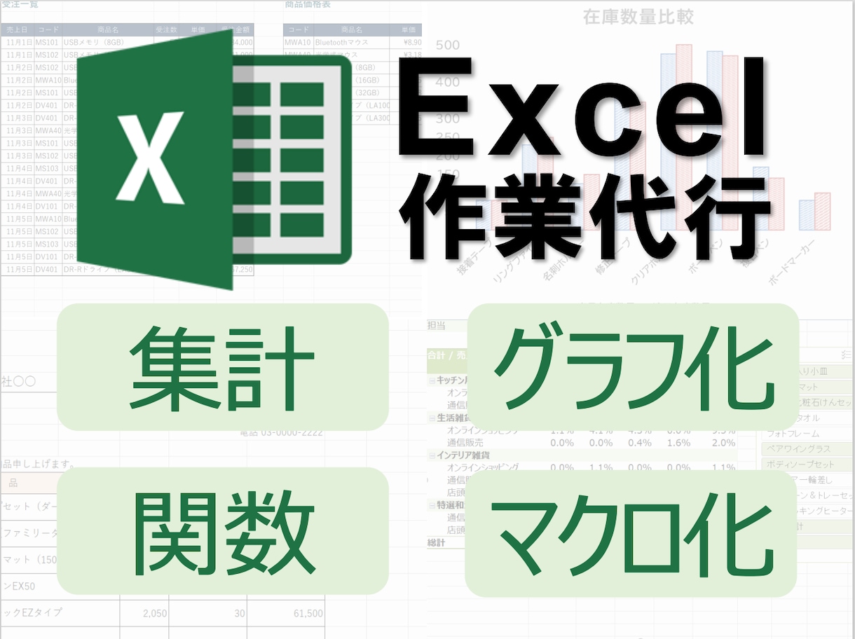 Excelのことなら何でも承ります 元PCスクール講師があなたのニーズをしっかりキャッチ イメージ1