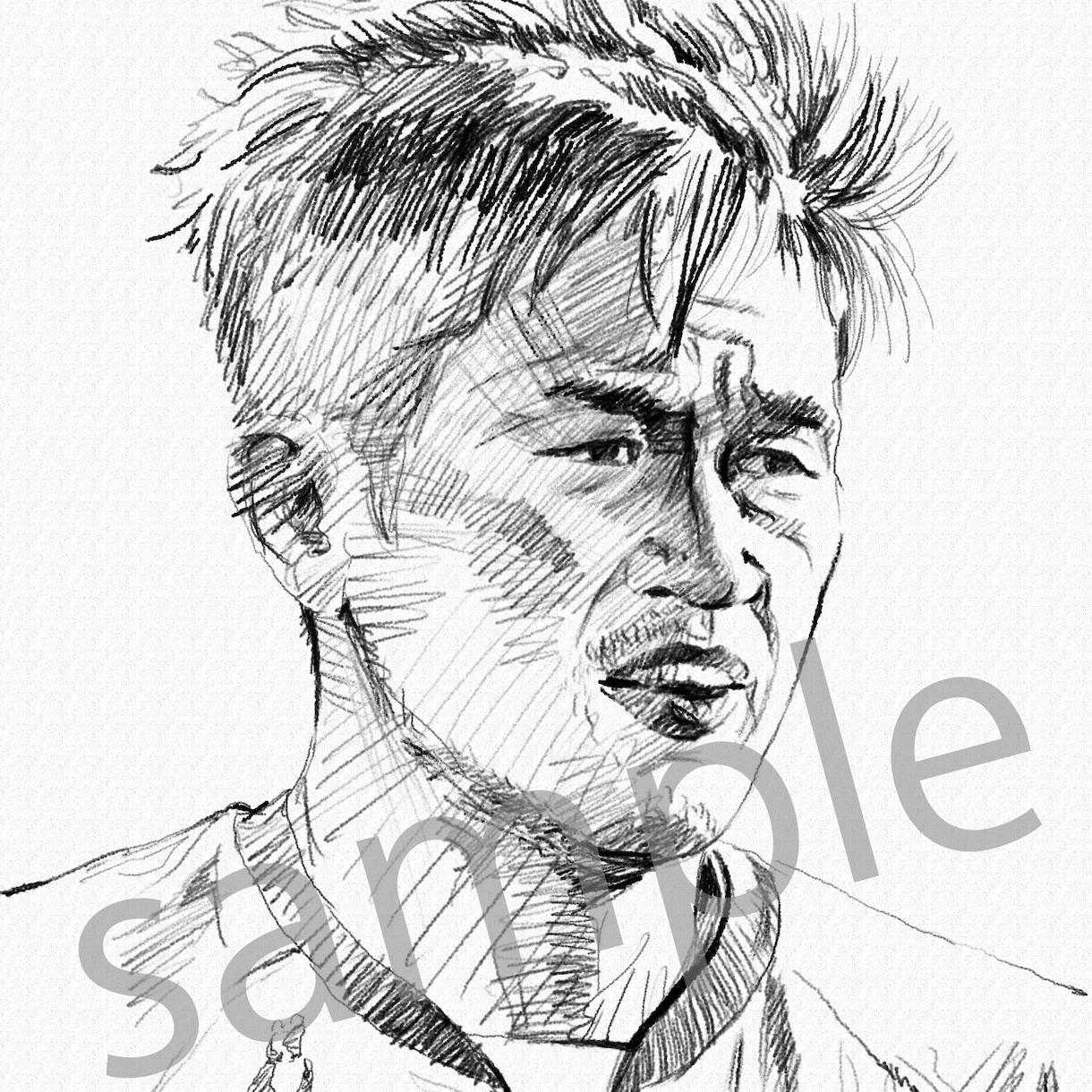 自由なタッチのデッサン風似顔絵をお描きします 写真からデジタルペンであなたをデッサン表現します。 イメージ2