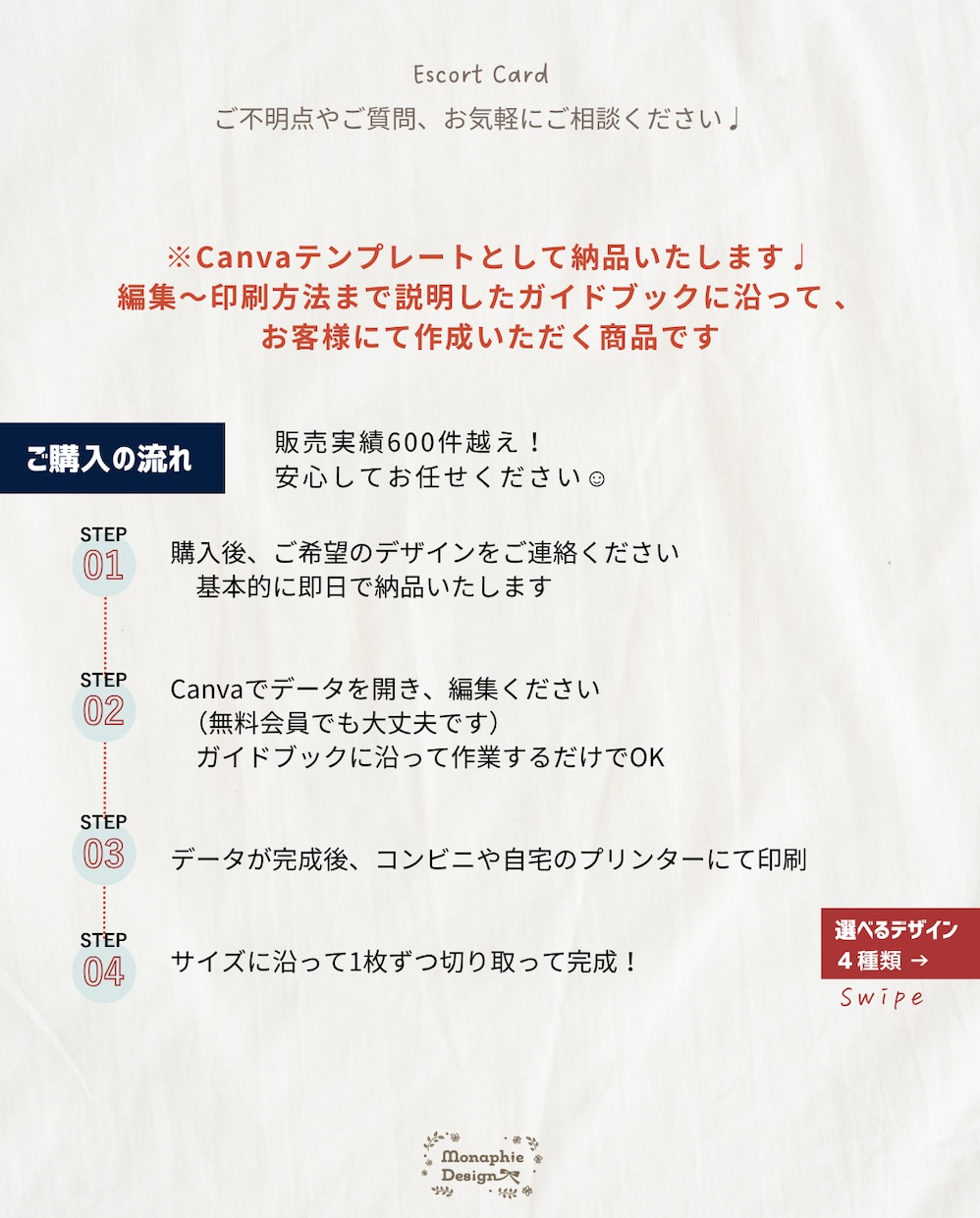 テンプレート納品◎エスコートカードをDIYできます 【Canvaで簡単編集】自分で作れる航空券風エスコートカード イメージ2