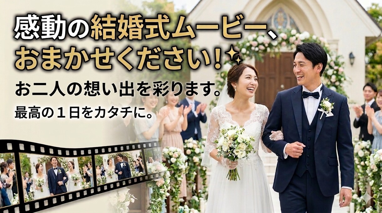 どんなムービーでも制作します お二人の一生に一度の思い出を共に作らせてください イメージ1