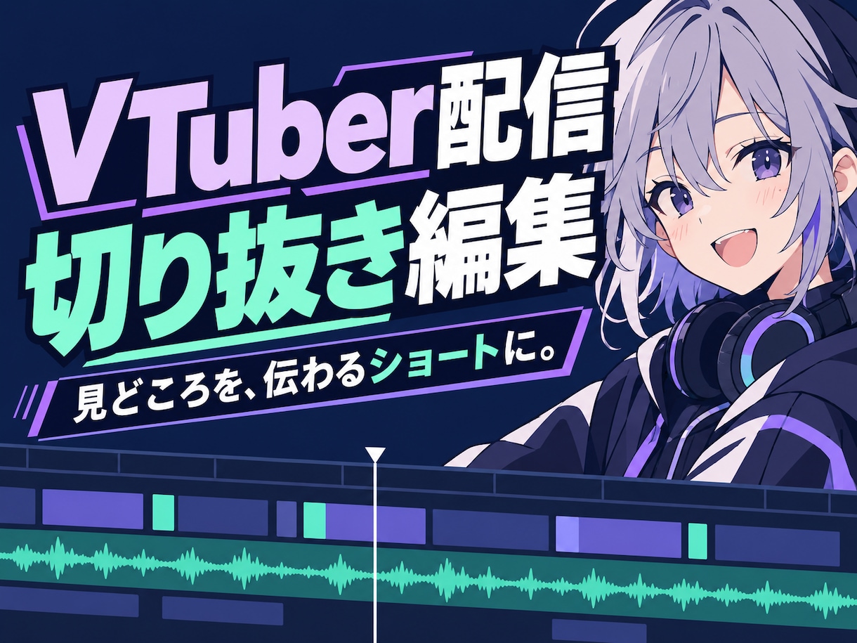 アーカイブから切り抜きショート動画を制作します 長尺配信からテンポ良いカットと見やすいテロップで魅力を伝える イメージ1