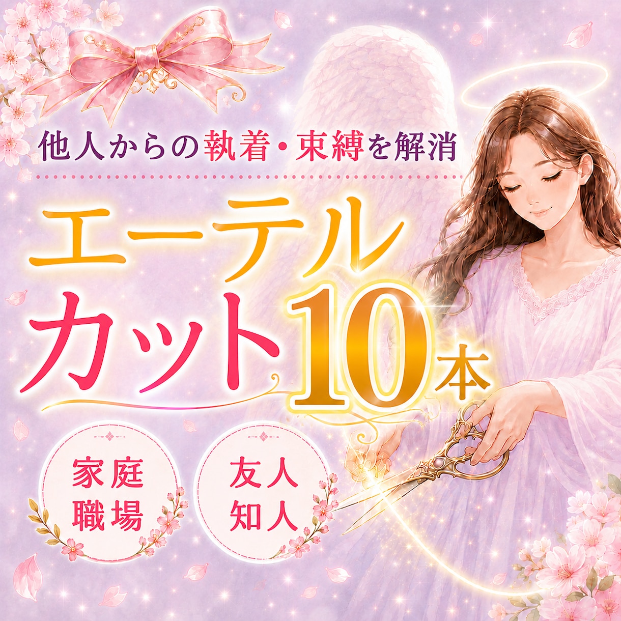 悪縁を一気に解消┃エーテルコード10本カットします 人間関係で悩んでいませんか？苦手な人に振り回されなくなります イメージ1