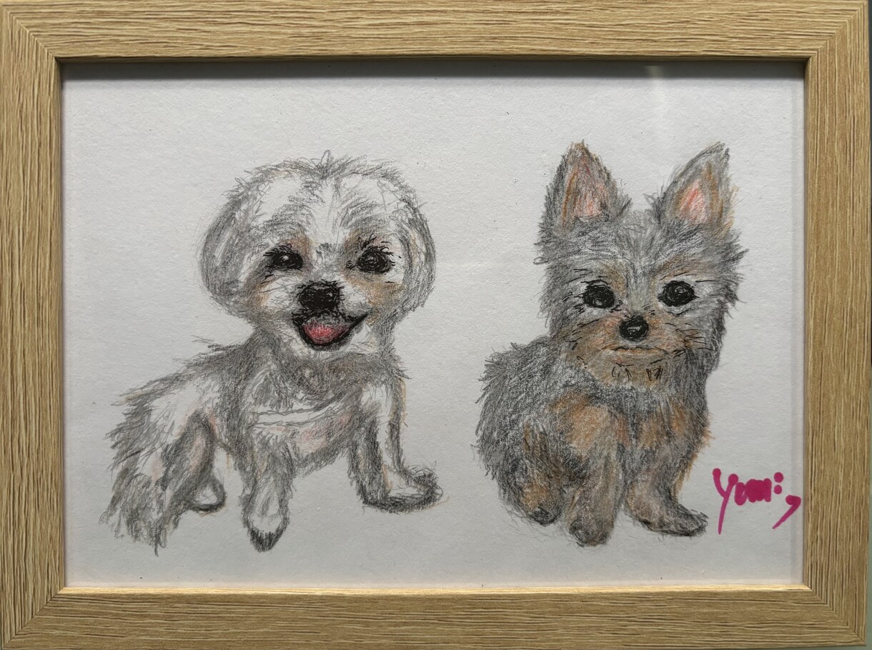 うちの子、お空ぐみの子、を可愛く描きます 可愛くフリーハンド、色鉛筆等でポストサイズからA4判サイズ イメージ5