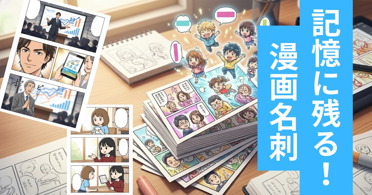 一瞬で記憶に残る！  プロ作成 、漫画名刺作ります 「すごい！」が聞こえる名刺。忘れられない私を1枚で。 イメージ1