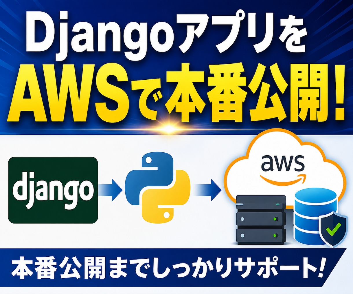 DjangoアプリのAWS公開を支援します 教材と個別サポートで本番公開まで伴走します イメージ1
