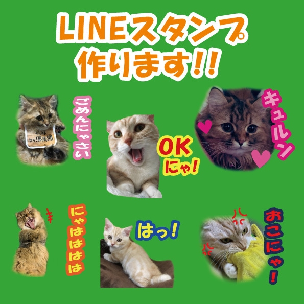 ペットのオリジナルスタンプお作りします 【期間限定！8個の金額で16個までお作りします！！】 イメージ1