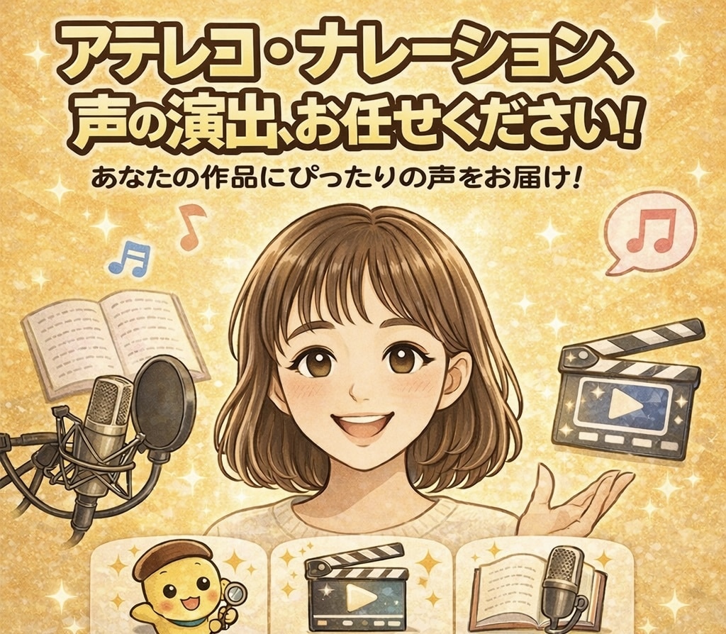 作品を魅力的に演出！動画ナレーション吹き込みします 心落ちつくナレーションから、心弾むキャラクターまで、お届け！ イメージ1