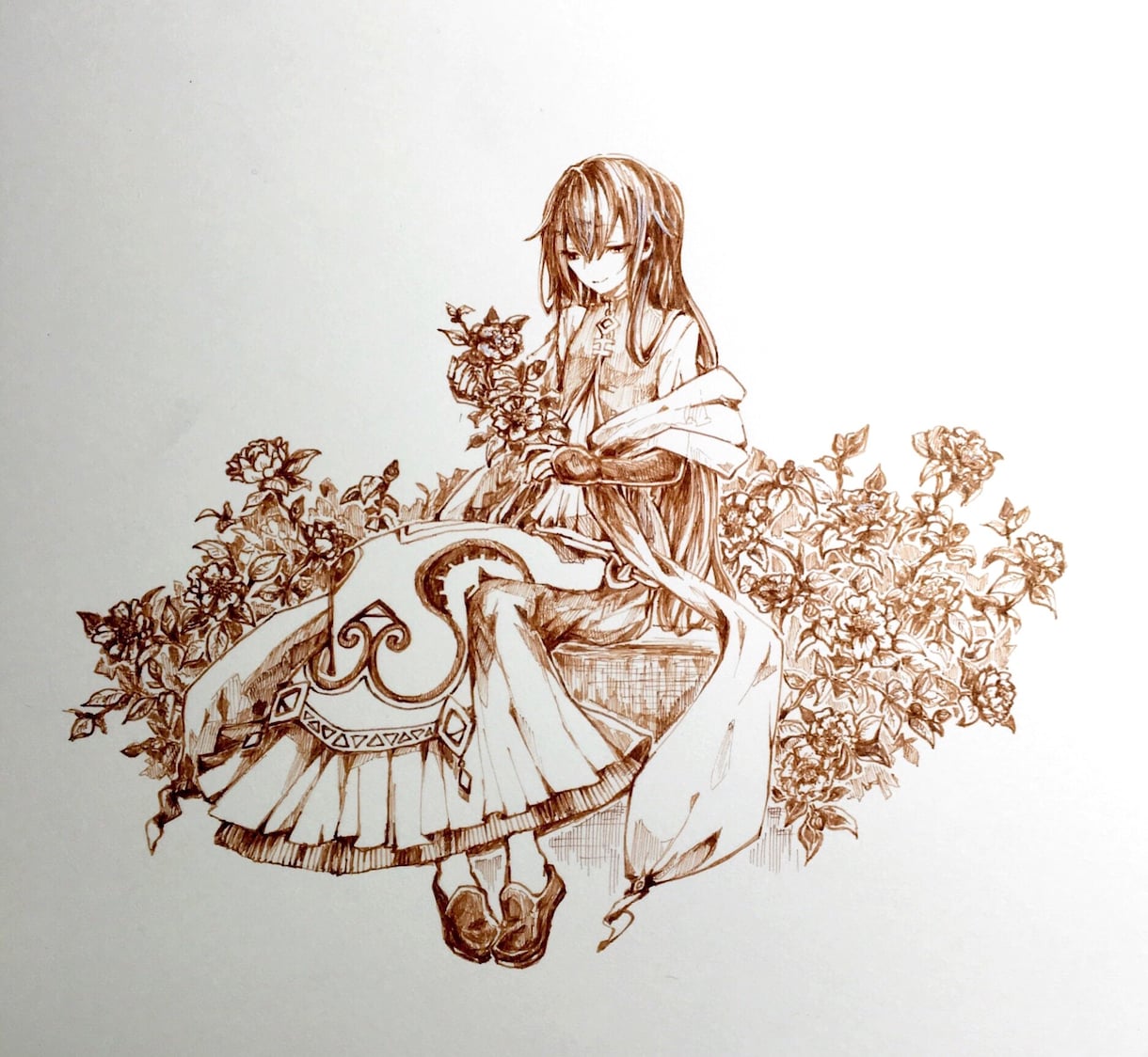 イラストを描きます 人物や植物をぎゅっと一枚の絵に閉じ込めます。 イメージ2