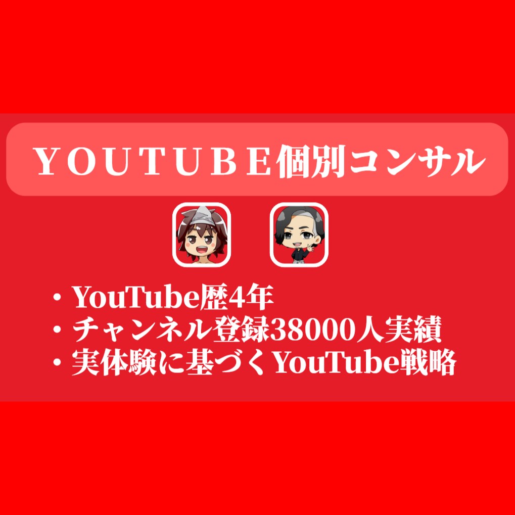 YouTube運営のコンサル・アドバイスをします 実体験から伝えるYoutube運⽤術 イメージ1