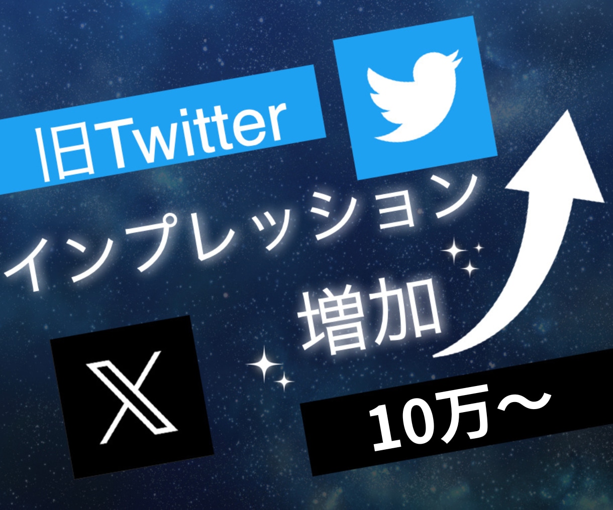 X(旧ツイッター)インプレッション10万増やします 5投稿まで振り分け可能◯エックスで衝撃のコスパで保証付き！ イメージ5
