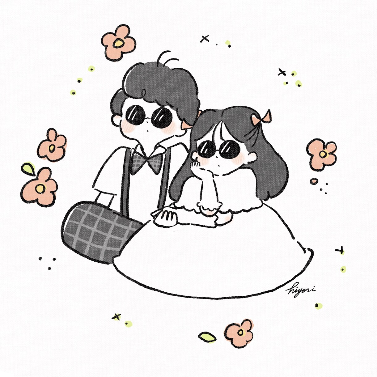 ゆるかわなペア画をお描きします カップルやお友達同士、結婚式にも！大切な人との想い出に♡ イメージ4