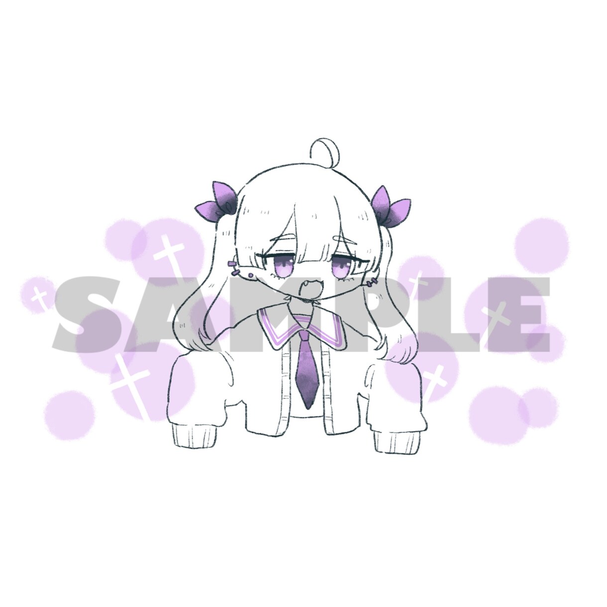 最短即日!アイコン向けゆるいイラストお描きします ゆるーい線のかわいくて使いやすいイラストお描きします! イメージ1