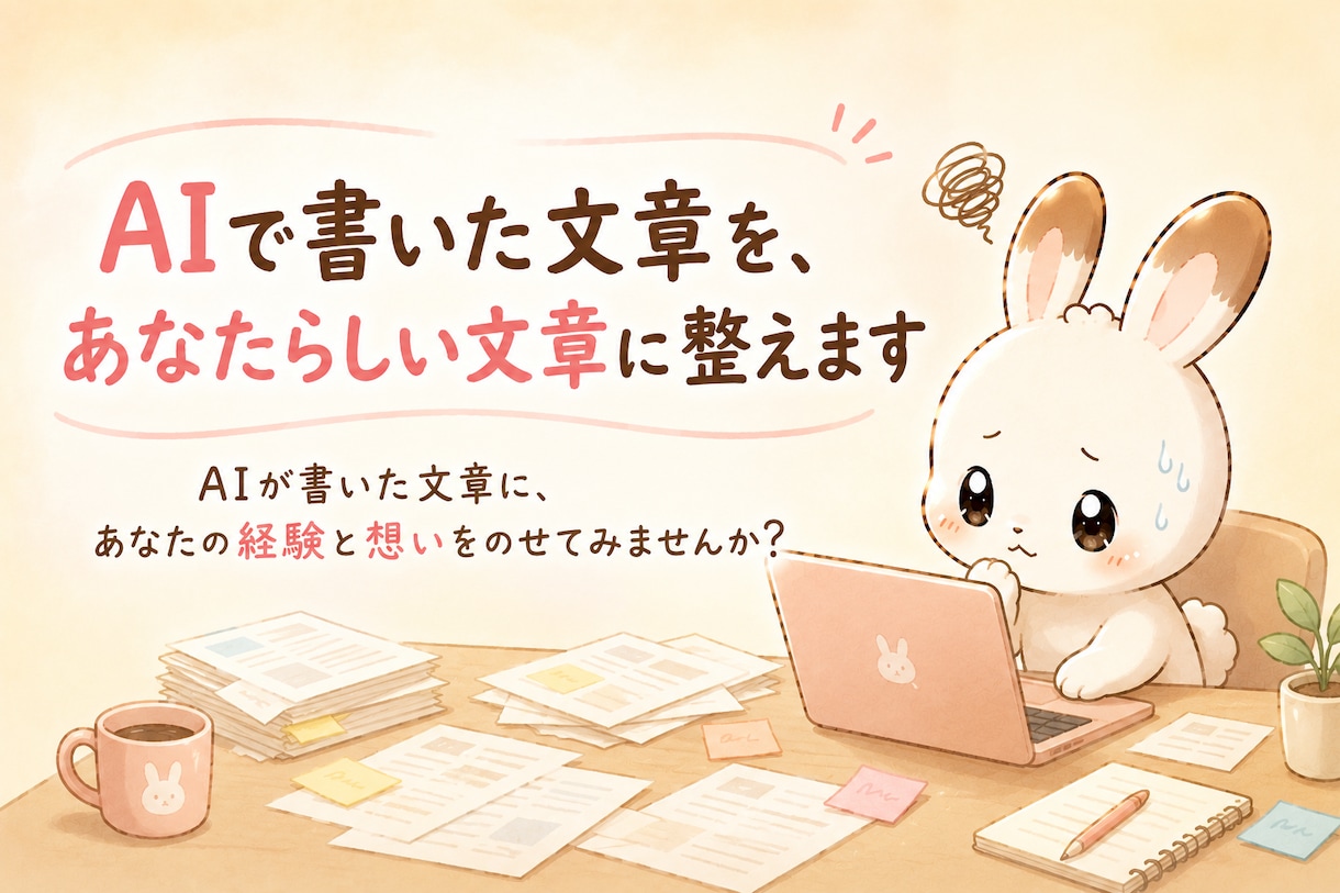 AIで書いた文章に、あなたの言葉を取り戻します AIが書いた文章に、あなたの経験と想いをのせてみませんか？ イメージ1