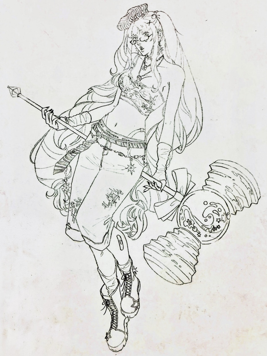 キャラクターのラフ+簡易着色描きます 細部までこだわる世界観重視のキャラをデザインします！ イメージ4
