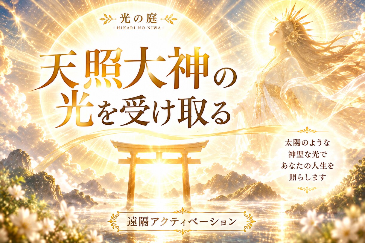 天照大神の光と融合し本来の自分を目覚めさせます 大祓いと四魂の光を通して、あなたの中に眠る本質を引き出します イメージ1