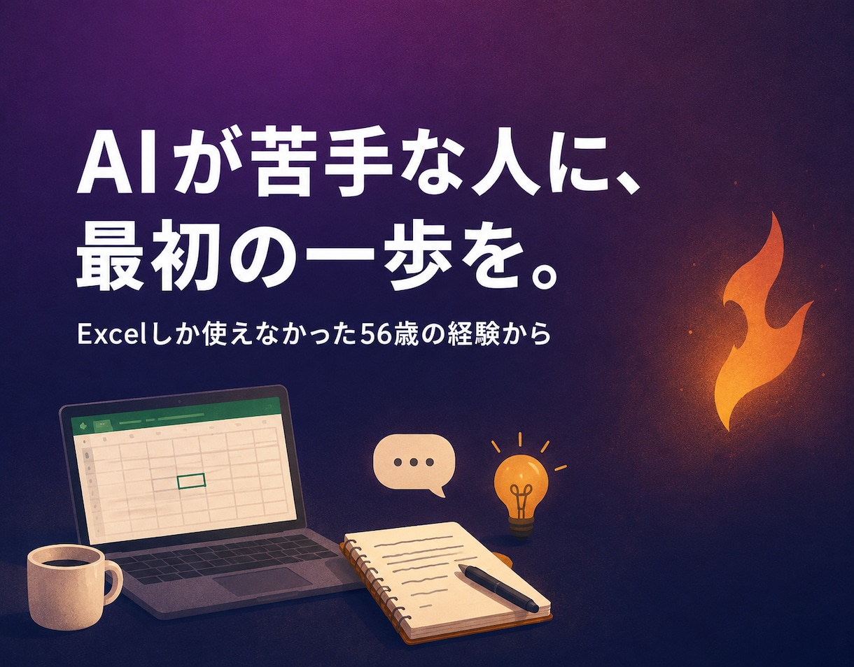 AIの始め方、非エンジニア目線でやさしく教えます Excelしか使えなかった56歳が、AIアプリ作成の経験から イメージ1