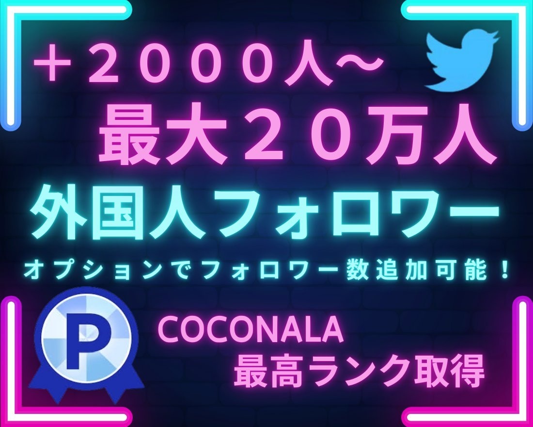 X・旧Twitterの外国人フォロワーを増加します Xの外国人フォロワーを2000人増加！30日間減少保証付き！